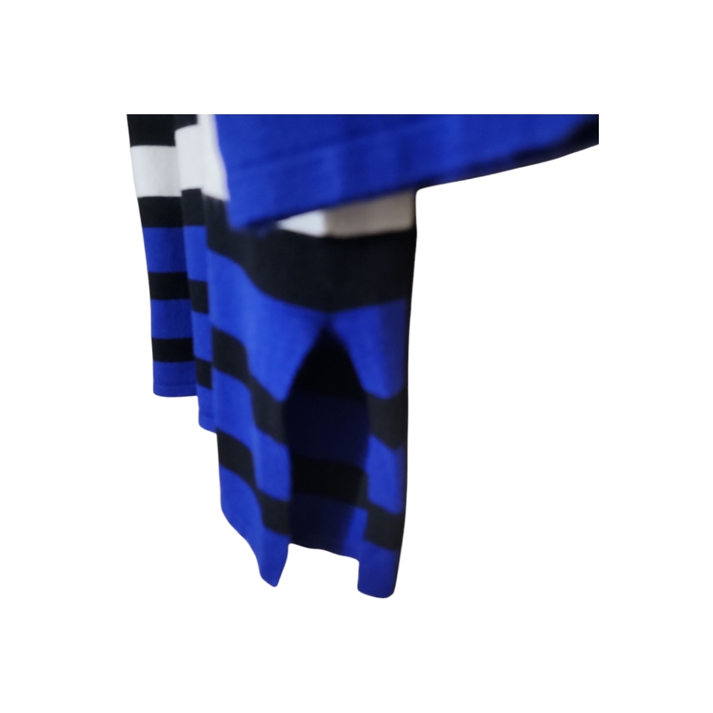Cable & Gauge striped knit top blue black white scoop neck women's size XL - Picture 6 of 10